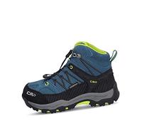 CMP Unisex Kinder Kids Rigel Mid Trekking Shoes Wp Trekking-Schuhe, Blau Säuregrün Deep Lake Acido, 32 EU
