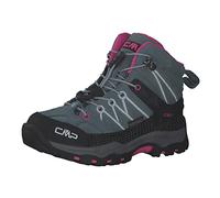 CMP Unisex Kinder Kids Rigel Mid Trekking Shoes WpTrekking-Schuhe | Clima Protect, rockene Füße, atmungsaktiv, griffige Sohle, schnelles Schnüren, stabiler Knöchelhalt, Lederschuhe, Outdoor