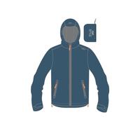 CMP Unisex Kinder Reißfeste Für Mit Fester Kapuze Regenjacke, Bluesteel, 116 EU
