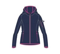 CMP Unisex Kinder Strickjacke mit Fester Kapuze, Blau/Fuchsia, 164