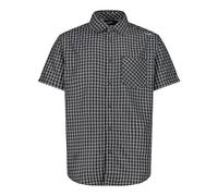 CMP Wanderhemd kurzarm mit Karomuster (UV-Schutz, Brusttasche) anthrazit/schwarz Herren, Größe 48