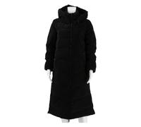 CMP Wintermantel Coat Fix Hood (Glanzeffekt, wattiert, warm) schwarz Damen, Größe 42