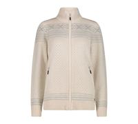 CMP Knitted Damen Sweat Jacke mit Wolle und Full Zip Reißverschluss Bianco 42