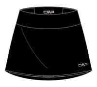 CMP Damen Trail 2-in-1 Skirt (Größe M, schwarz)
