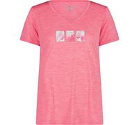 CMP - Women's Light Melange T-Shirt - Funktionsshirt, Gr. L 42, rosa (PinkFluoMelange)