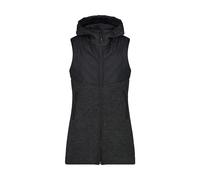 CMP Woman Vest Long FIX Hood nero (U901) 40