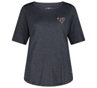 CMP - Women's Light Melange T-Shirt - Funktionsshirt, Gr. XS 36, blau (AntraciteMel/Pistacchio)