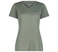 CMP - Women's Light Melange T-Shirt - Funktionsshirt, Gr. XXS 34, oliv (AvocadoMelange)