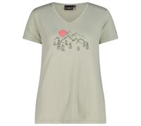 CMP - Women's T-Shirt V-Neck - Funktionsshirt, Gr. L 42, grau/beige (Pistacchio)
