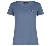 CMP - Women's T-Shirt V-Neck - Funktionsshirt, Gr. M 48, grau/blau (Space)