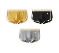 CMZYBBD Boxershorts Herren 3er-Pack Slim Fit-Boxershorts Für Herren Mit Mittlerer Leibhöhe - Lockere, Atmungsaktive Und Weiche Sportunterwäsche Für Mehr Komfort-f-l