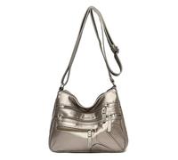 CMZYBBD Handtasche Damen Weiche Leder -umhängetasche Von Frauen - Große Kapazität Crossbody -Tasche Für Pendeln, Arbeit Und Einkaufen-Dunkles Gold