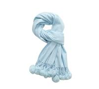 CMZYBBD Schal Damenschal Für Herbst Und Winter - Plüschiges Ballmuster, Vielseitiger Schal, Kaschmirimitat, Gemütlich Und Stilvoll-blau-b-200 * 70 cm