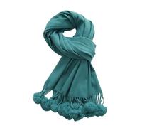 CMZYBBD Schal Damenschal Für Herbst Und Winter - Plüschiges Ballmuster, Vielseitiger Schal, Kaschmirimitat, Gemütlich Und Stilvoll-blau-a-200 * 70 cm