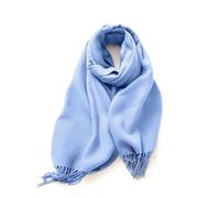 CMZYBBD Schal Damenschals, Pelziger, Hautfreundlicher, Weicher Winterschal, Farbiger, Warmer Damenschal Mit Quaste, Geschenk Für Frauen-blau-66 cm*180 cm