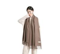 CMZYBBD Schal Wollschal Für Damen - Dicker Kaschmir Für Herbst Und Winter, Vielseitiger Schal, Roter Schal Mit Doppeltem Verwendungszweck Als Wärmendes Geschenk Für Damen-khaki-200 * 70 cm