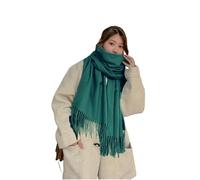 CMZYBBD Schal Wollschal Für Damen - Dicker Kaschmir Für Herbst Und Winter, Vielseitiger Schal, Roter Schal Mit Doppeltem Verwendungszweck Als Wärmendes Geschenk Für Damen-grün-200 * 70 cm