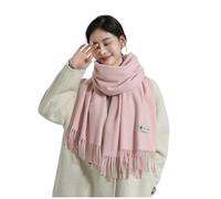 CMZYBBD Schal Wollschal Für Damen - Dicker Kaschmir Für Herbst Und Winter, Vielseitiger Schal, Roter Schal Mit Doppeltem Verwendungszweck Als Wärmendes Geschenk Für Damen-rosa-200 * 70 cm