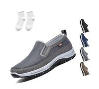 CNA Trop Shoes for Men, Ztigerz Breathable Shoes, Breathable Orthopedic Travel Plimsolls Men (Grey, 45 EU)