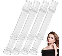 CNAFGBGG Klare Bra -Gurte, 2 Paare 15, 8 Zoll weiche unsichtbare BH -Gurte, einstellbare, transparente BHS für Frauen, die Nicht zu einem Schlupf ersetzt Werden.