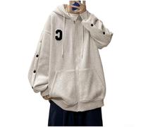 CNANRNANC Herren Kapuzenpullover Retro für American Style Sweatshirt Langarm Fleece Hoodie Loose Fit Streetwear M-3XL