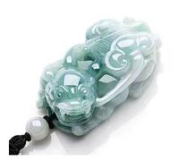 CNfhFRY Anhänger, Grüne Jade, handgeschnitzt, ZhaoCaiPiXiu Amulett-Halskette, Jade-Anhänger, for Damen und Herren