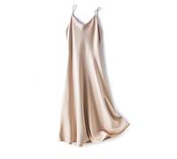 CNYMFF Kleid Weibliche Seidige V-Ausschnitt Mit Long Satin Slip Kleid Für Frauen Sommerkleid Frauen Abendkleider Seidenkleid Kleid-b-XXXL
