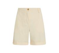 Chinoshorts TOMMY HILFIGER "CO BLEND GMD CHINO SHORT", Damen, Gr. 36, N-Gr, weiß (ivory petal), Web, Obermaterial: 65% Baumwolle, 33% Lyocell, 2% Elasthan, unifarben, casual, regular fit kurz, Hosen, 