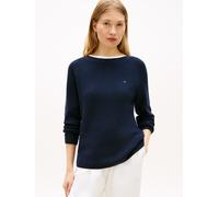 Tommy Hilfiger Regular Fit Pullover aus reiner Baumwolle in Marine, Größe L