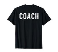 Coach T-Shirt mit meliertem Muster, Klassisch, Schwarz, S, Crew-Neck, Kurzarm, Unisex, Erwachsene, Klassisch