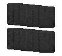 COACOM 12 Stück Schwarze Aufbügelflicken, Rechteckig, Aufbügelpflaster