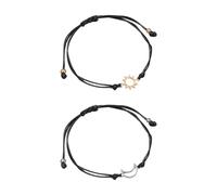 COACOM 2 Stück Freundschaftsarmbänder Mit Karten, Sonnen- Und Mondarmbänder, Verpflichtungsarmbänder, Handaccessoires-schmuck, Verstellbares Geflochtenes Seil, Personalisierte Kreativität,