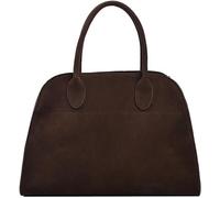 COALHO Suede Tote Bag for Women, Suede Purse Tote Bag Vintage Handle Bag Fashion Retro Shoulder Satchel Bag (Coffee,Large)