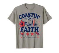 Coastal Faith Beach Christian Summer Surf Ocean T-Shirt