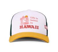 Trucker Cap COASTAL "Coastal Trucker Cap HFT Better Hawaii", Damen, Gr. onesize, weiß, gold, olive, 60% Baumwolle, 40% Polyester, Caps (89750569-0) weiß, gold, olive