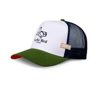 Trucker Cap COASTAL "Coastal Trucker Cap HFT Surfin Bird", Herren, Gr. onesize, weiß, olive, 60% Polyester, 40% Baumwolle, Caps (75525555-0) weiß, olive