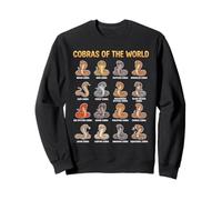 Cobras of the World Schlangenarten-Diagramm für Reptilien, pädagogisch Sweatshirt