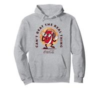 Coca-Cola Cartoon Can't Beat The Real Thing Retro Logo Pullover Hoodie