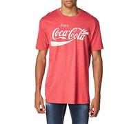 Coca-Cola Herren Coke Classic T-Shirt, Rot meliert, Klein