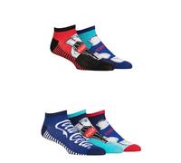 Coca-Cola Herren Eisbär Socken - Offiziell lizensiert Neuheit Weihnachten Schuheinlage Kurz Trainer Socken 5 Paar Multipack Spaß Xmas Geschenk oder Strumpffüller Größe 39-45 Multi