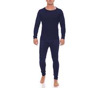 Cocain underwear 1 Langes Set Herren Thermo Unterwäsche blau Unterhose mit Eingriff und Unterhemd beides innen angeraut, 5