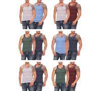 Cocain underwear 12 Stück Herren-Unterhemden Vollachsel Achselhemden super weich Feinripp Gr. 5XL dunkelfarbige Vollachsel Unterhemden