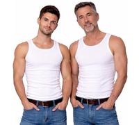 Cocain underwear 2 Stück Herren unterhemden extra lang Unterleiberl Herren ohne Arm Gr. 11/5XL