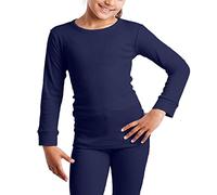 Cocain underwear 2 Stück Lange Kinder Thermo Unterhemden 146/152 dunkelblau Thermounterwäsche innen angeraut
