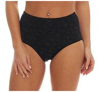 Cocain underwear 2 Stück Microfaser Taillen-Slips schwarz Uni Grösse 44/46 rioslip damenslip microfaser Slip Taille hüftslip