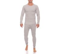 Cocain underwear 2er Set Herren Thermo-Unterwäsche; Hemd/Hose-Set oder 2 Stück Lange-Unterhemden oder 2 Stück Lange-Unterhosen (1 Set Grau, 3XL)
