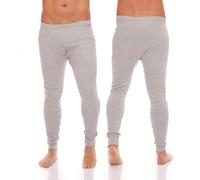 Cocain underwear 2er Set Herren Thermo-Unterwäsche; Hemd/Hose-Set oder 2 Stück Lange-Unterhemden oder 2 Stück Lange-Unterhosen (2 Unterhosen Grau, 4XL)