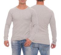Cocain underwear 2er Set Herren Thermo-Unterwäsche; Hemd/Hose-Set oder 2 Stück Lange-Unterhemden oder 2 Stück Lange-Unterhosen (2 Unterhemden Grau, 4XL)