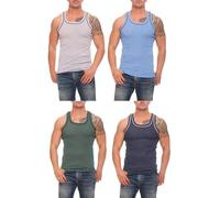 Cocain underwear 4 Pack1 Gr. 8/XXL Komfortable Feinripp-Unterhemden für Herren in großen Größen für optimalen Sitz
