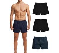 Cocain underwear 4 Stück Boxershorts Herren, gewebt, Baumwolle Gr. 8/XXL Männer Boxershort kariert, Uni, Hosenschlitz, Öko-Tex Boxershorts